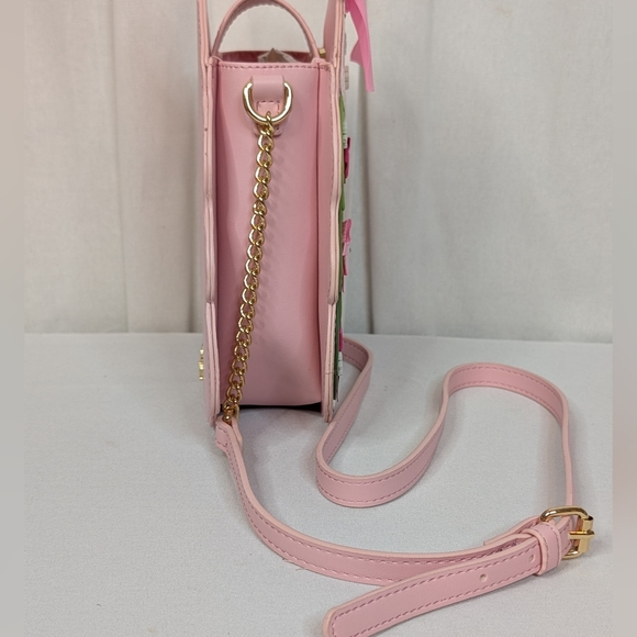 Betsey Johnson Christmas Tree Pink And Green Crossbody Purse NWT - Picture 4 of 9